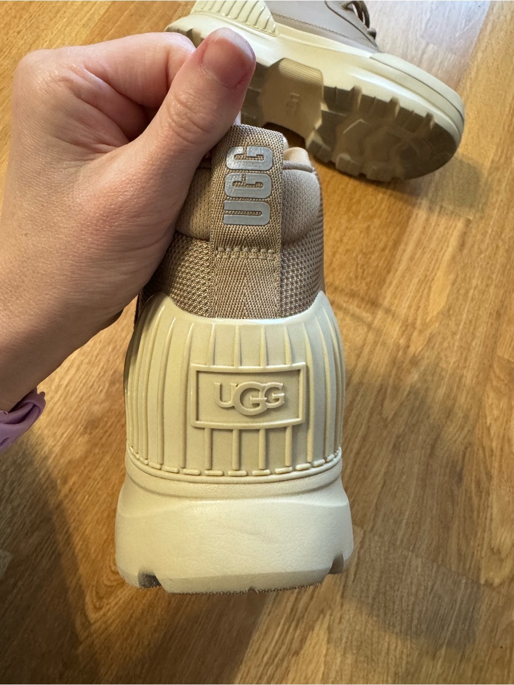 UGG NEUMEL X SAND TEXTILE LEATHER WATERPROOF CHUKKA WOMEN'S RAIN BOOTS SIZE US 9 - Picture 5 of 14